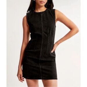 Abercrombie black jean dress